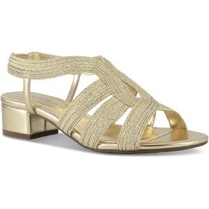 Karen Scott Nathena Womens Glitter Slingback Strappy Sandals